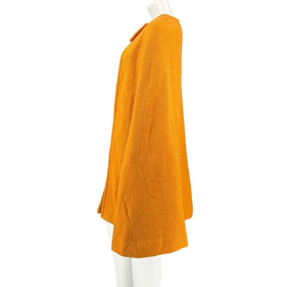 Vintage Handmade Walter Reddick Woven Orange‎ Cape Dress Small Elegant Regency - Picture 11 of 14